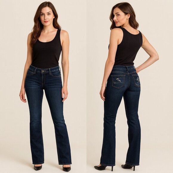 🔥 SILVER JEANS 👖 Tuesday Low-Rise Bootcut — Women’s Size 28 🔥 - Picture 1 of 16